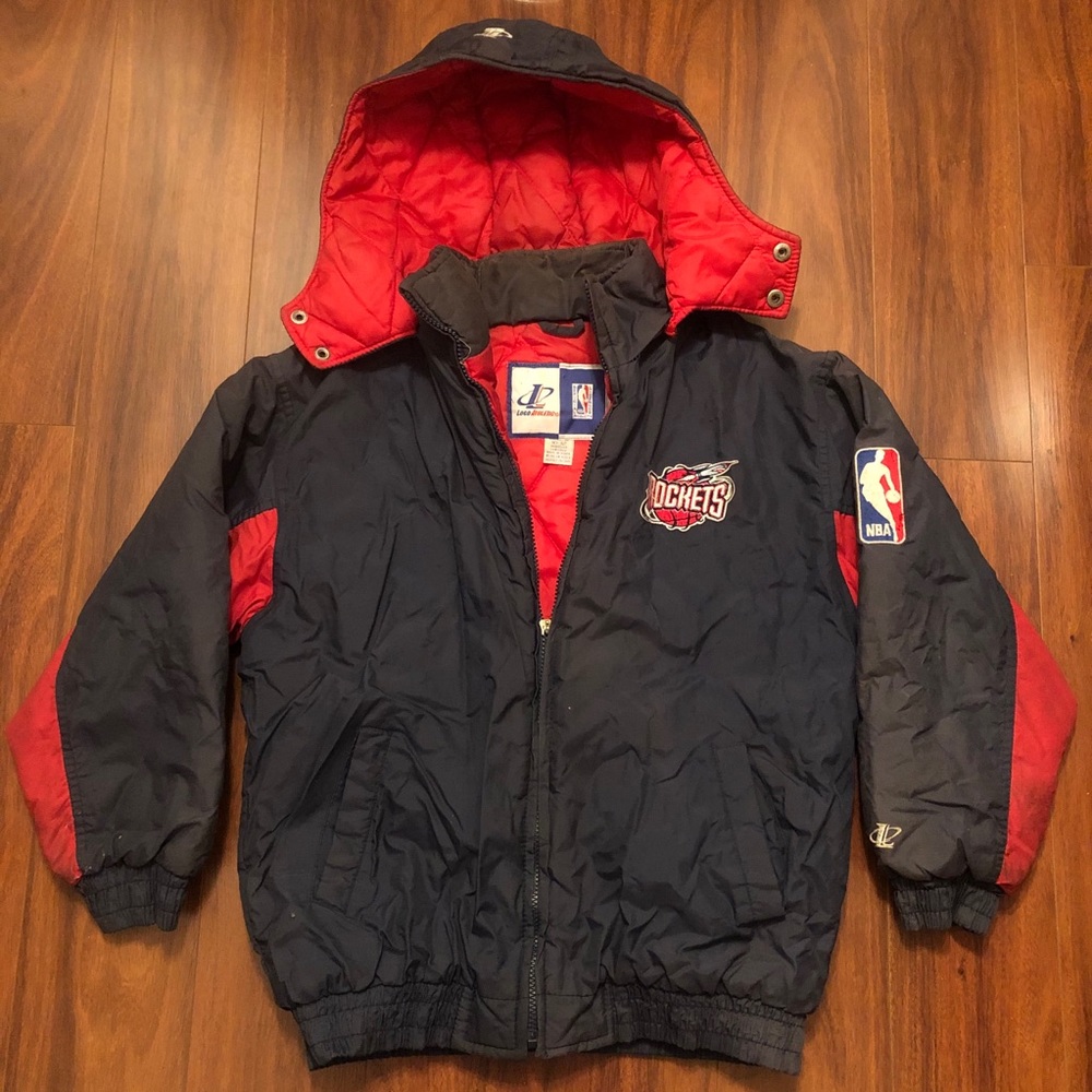 Vintage 90s NBA logo athletic youth puffer jacket